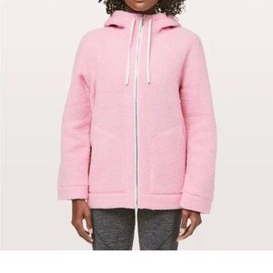 lululemon athletica SO Pink Sherpa Hooded Jacket NWT size 10